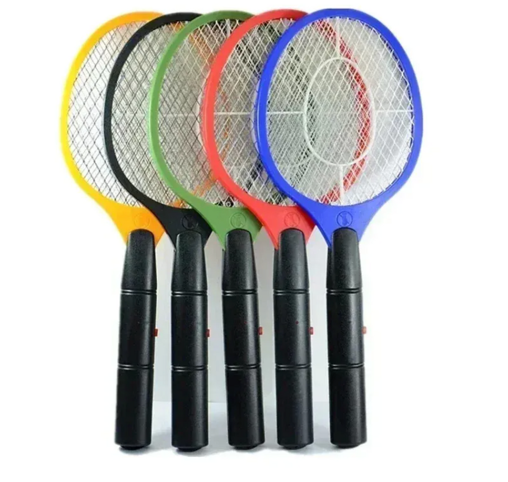 Electric Fly Swatter Racket Portable Mosquitos Killer Pest Control