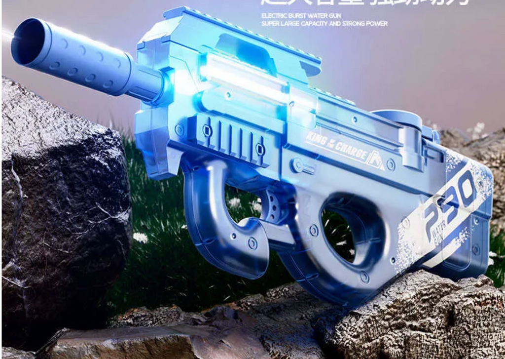 Water Gun with automatic shooting and P90 emulation including flashing lights